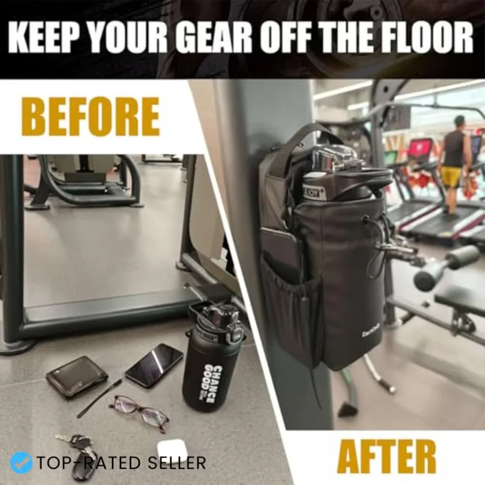 Magnetic Sport Sling Bag Gym Travel Duffel with Water Bottle Holder Phone